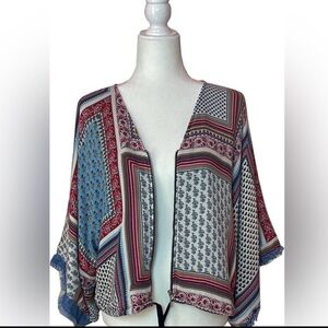 Zara Floral Paisley Kimono Blouse Jacket